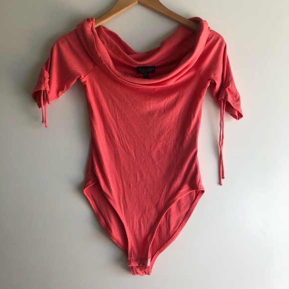 Topshop Tops - 3/$25 SALE TopShop Coral Pink Bodysuit